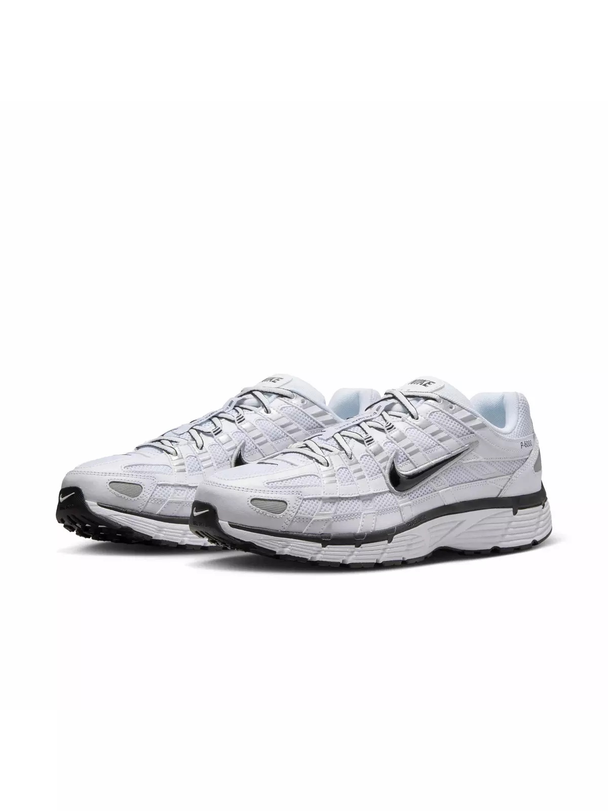 P-6000 "White/Metallic Silver/Black/Black" Men's Shoe - 3