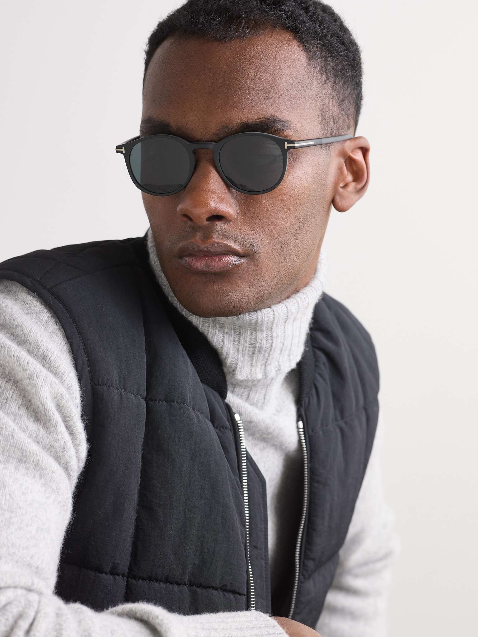 Andrea Round-Frame Acetate Sunglasses - 2