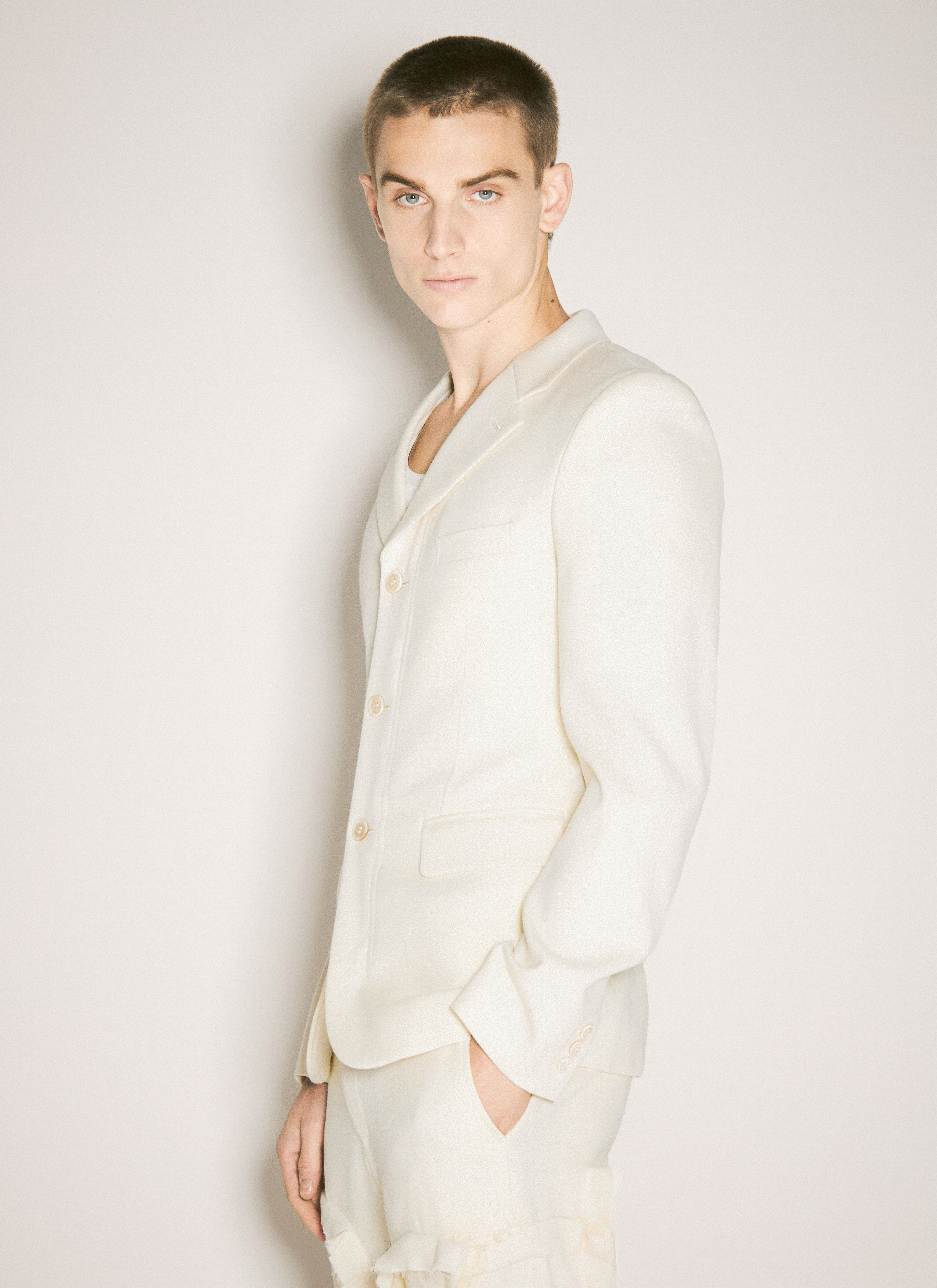 Single-Breasted Wool-Blend Blazer - 4