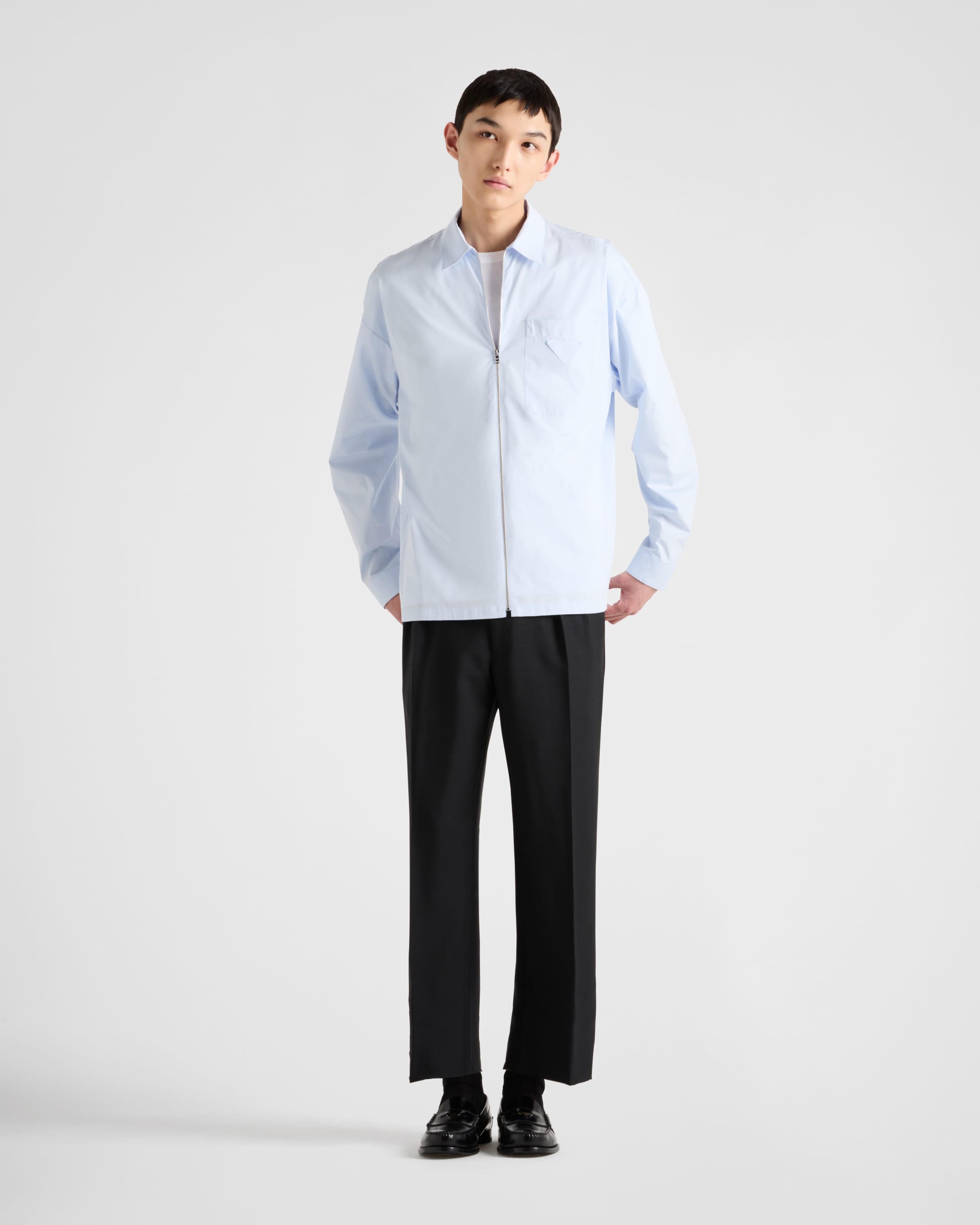 Cotton zipper shirt - 2