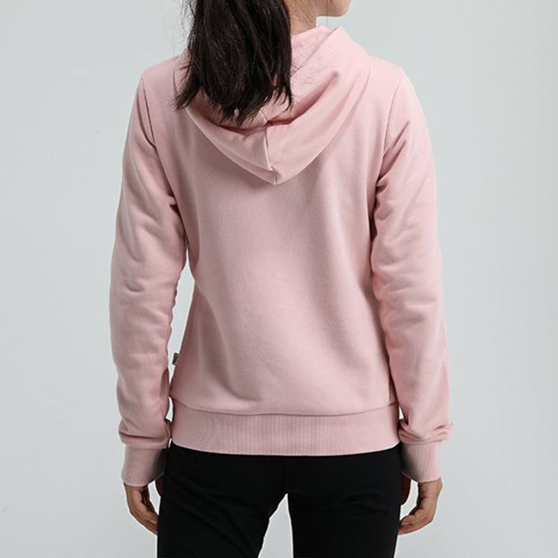 (WMNS) PUMA Essentials Logo Hoodie 'Pink White' 586595-15 - 4