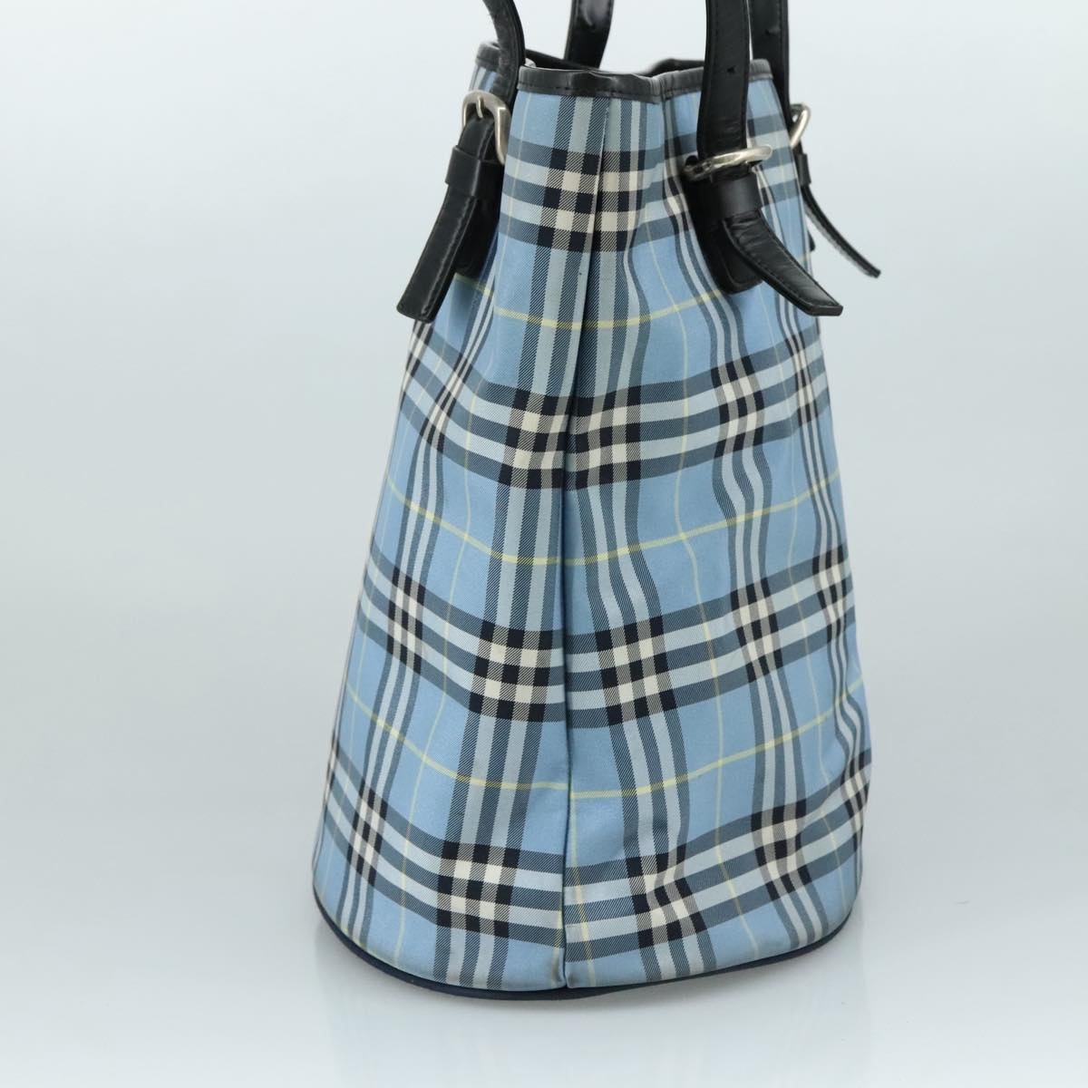 Burberry Blue Label Nova Check Tote Bag Nylon Blue - 4