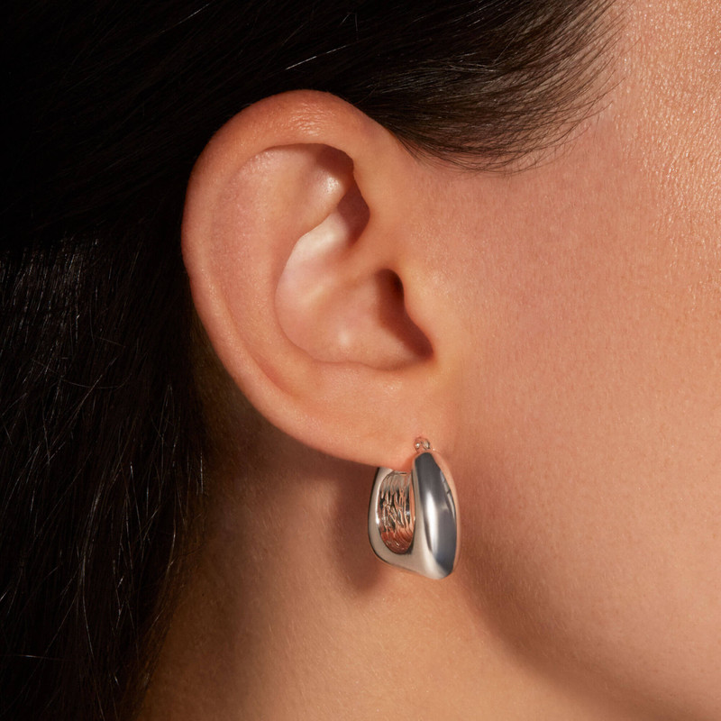 STONE AND STRAND All Angles Silver Hoops outlook