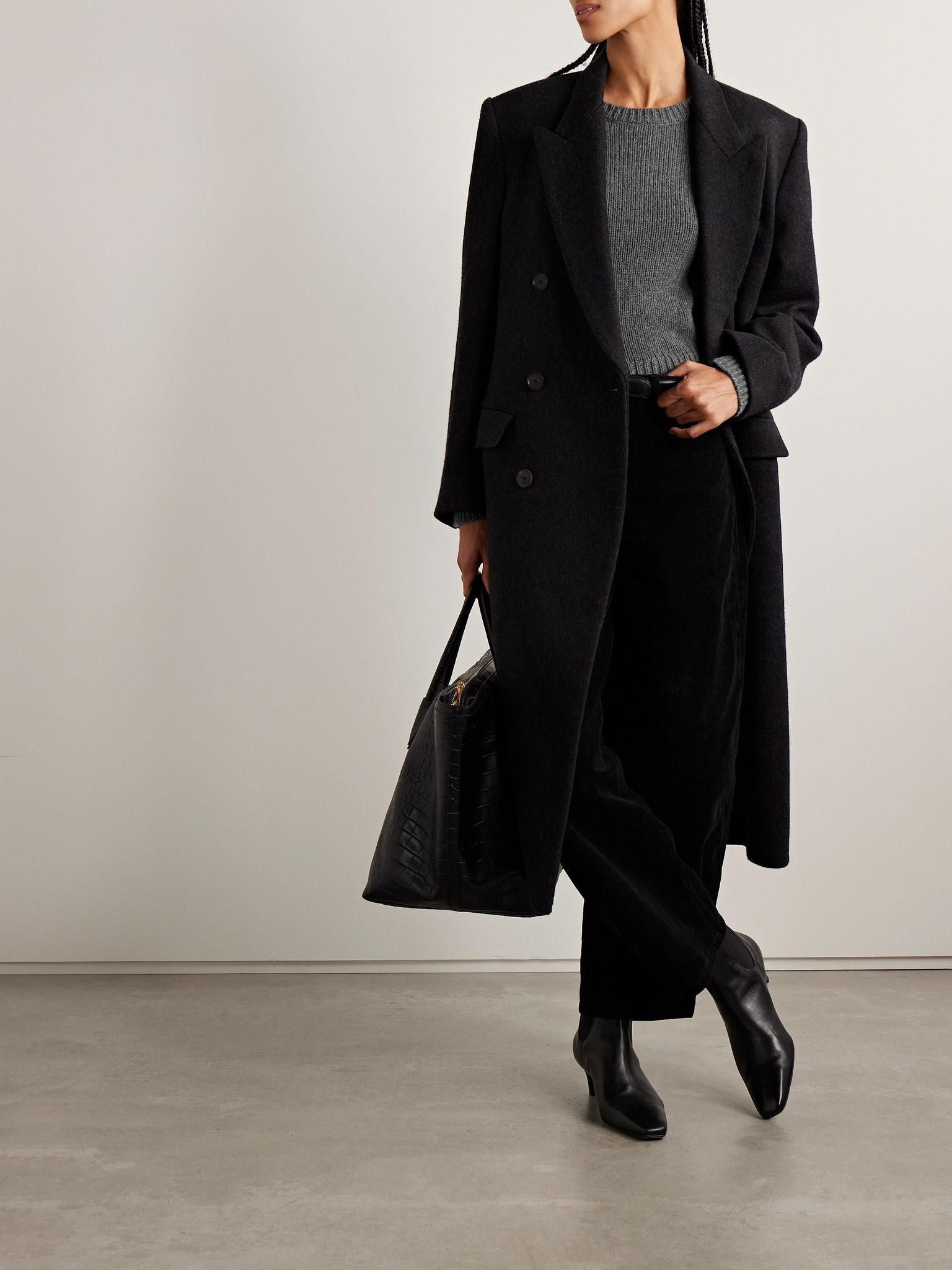 Laurel cashmere and wool-blend sweater Charcoal - 2