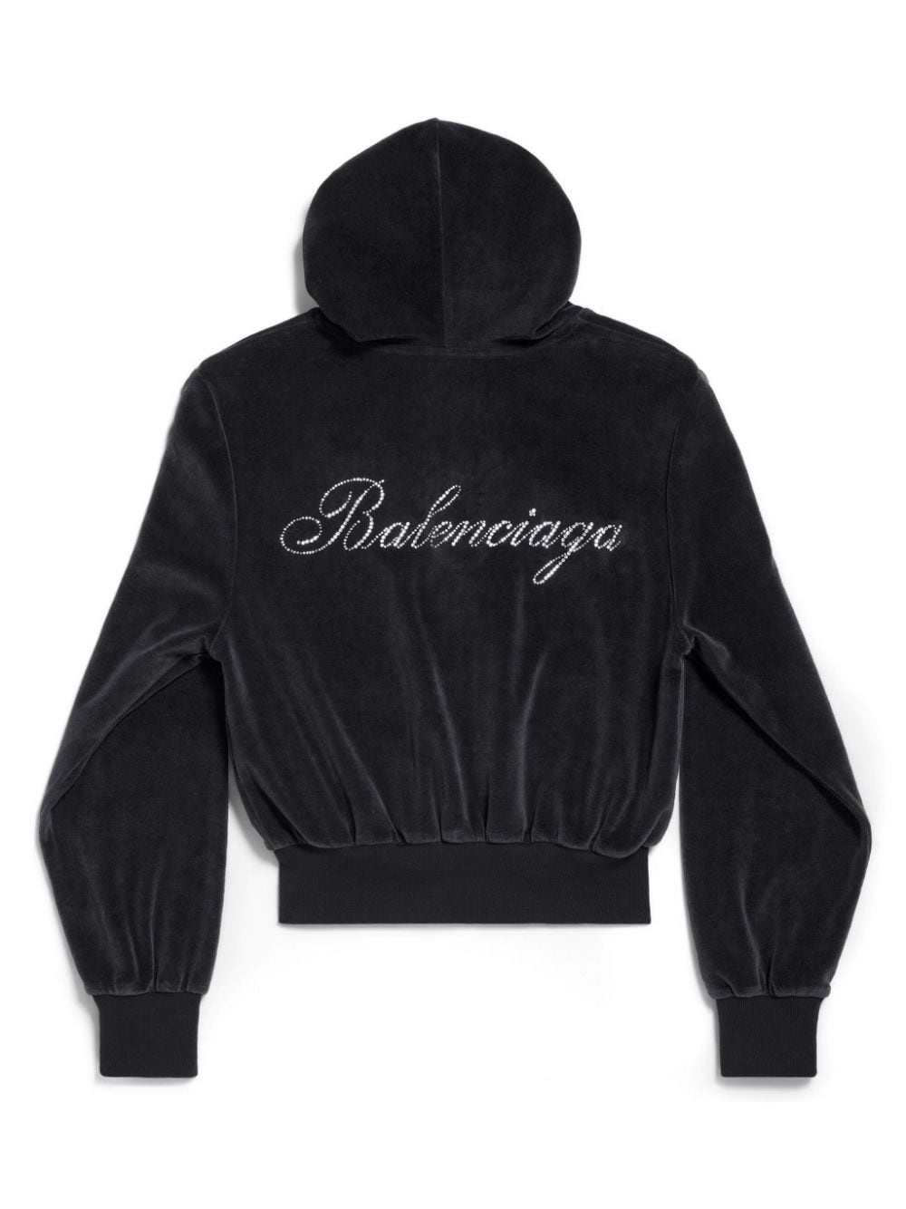 Handwritten embellished zip-front hoodie - 5