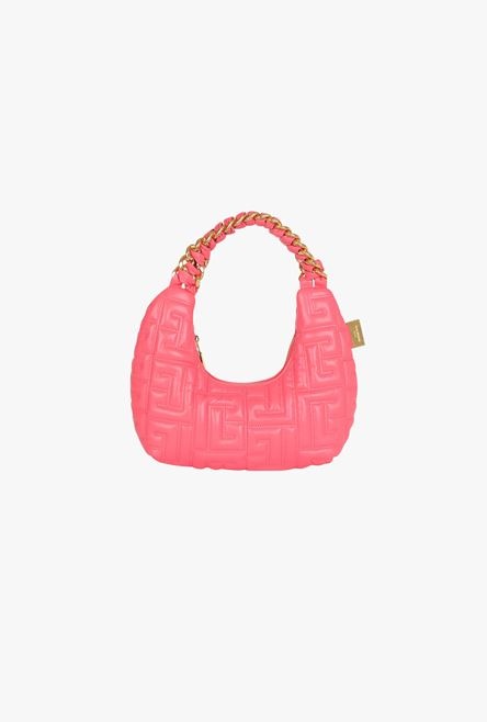 Salmon pink quilted leather Pillow Hobo bag - 4