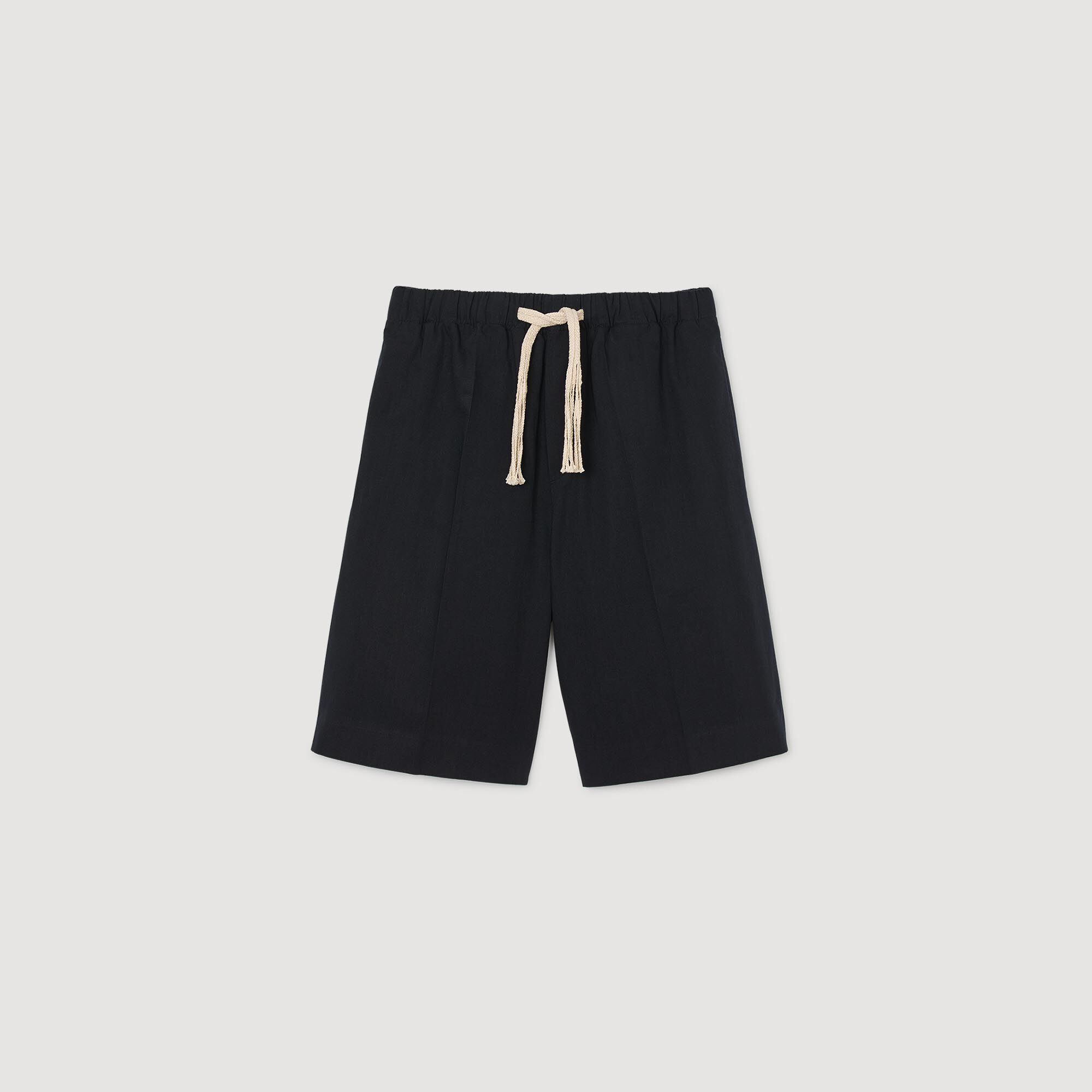 ELASTICATED WAIST COTTON SHORTS - 6
