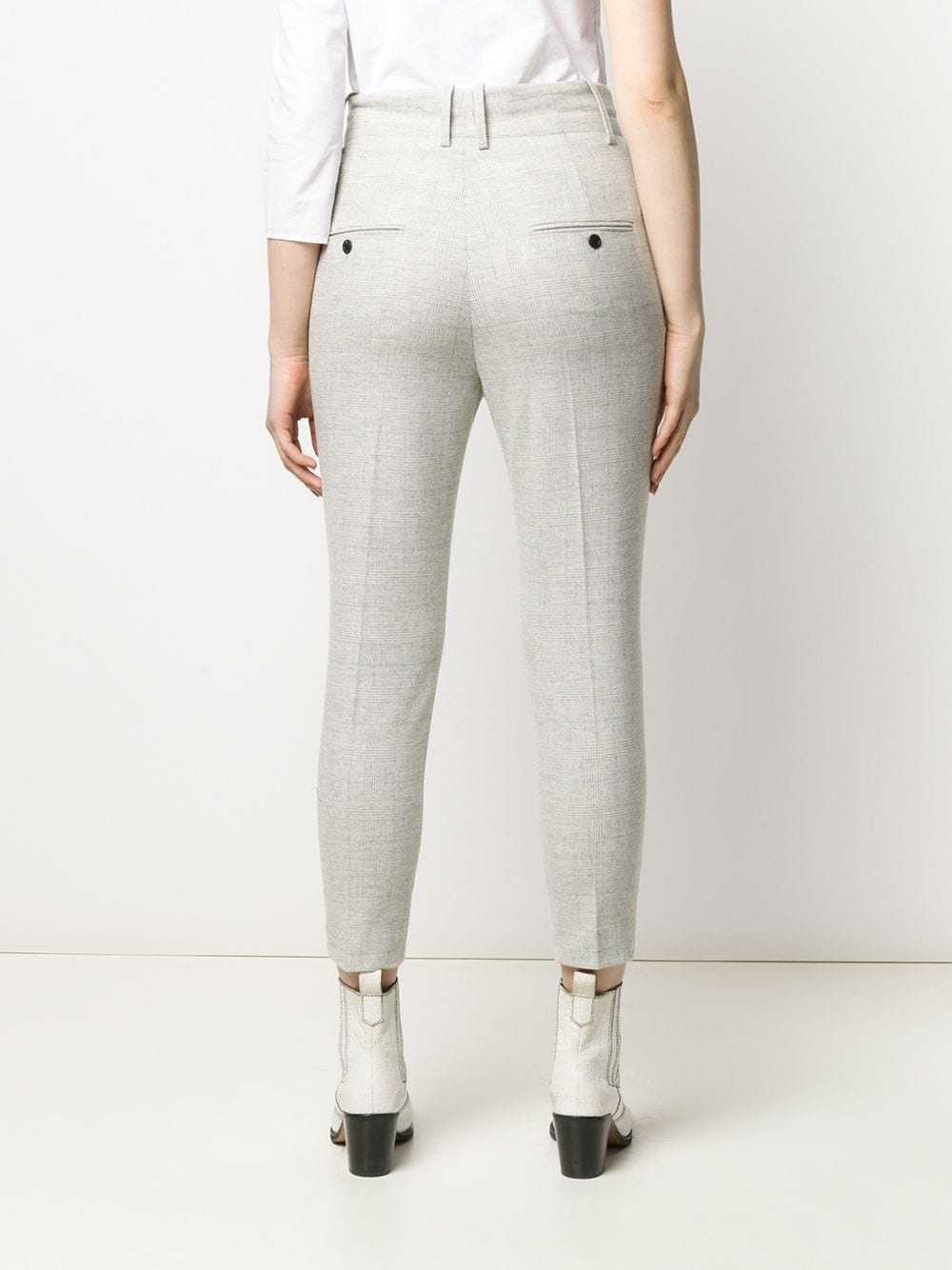 checkered tailored trousers - 4