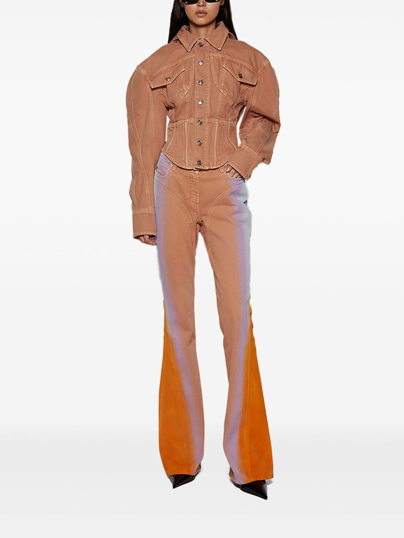 MUGLER gradient-effect flared jeans outlook