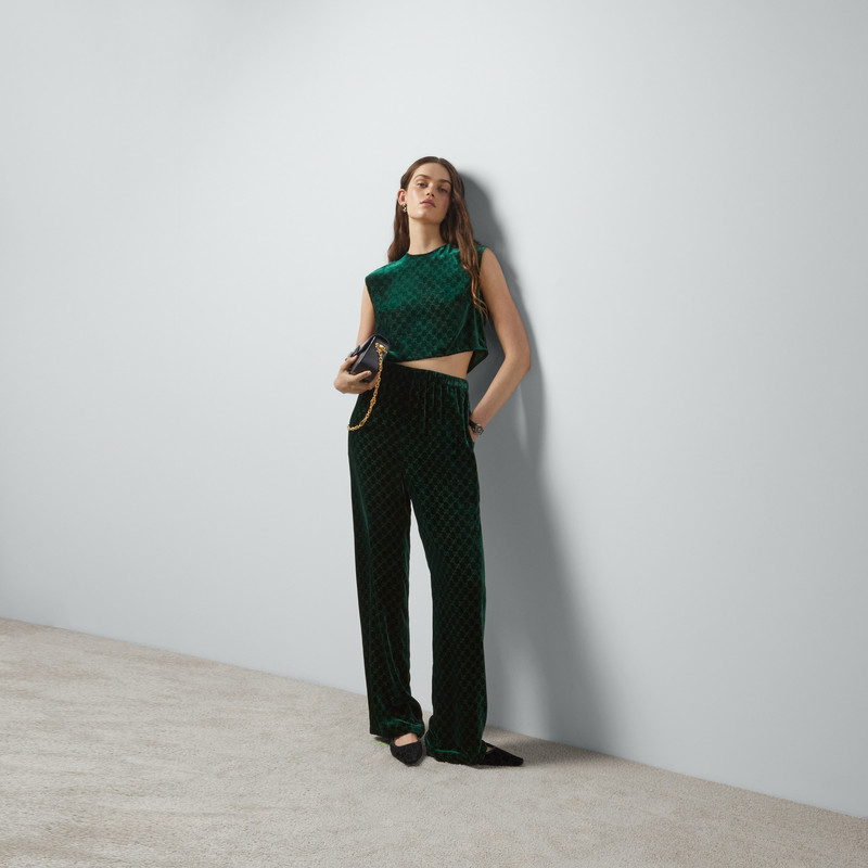 GUCCI GG velvet top outlook