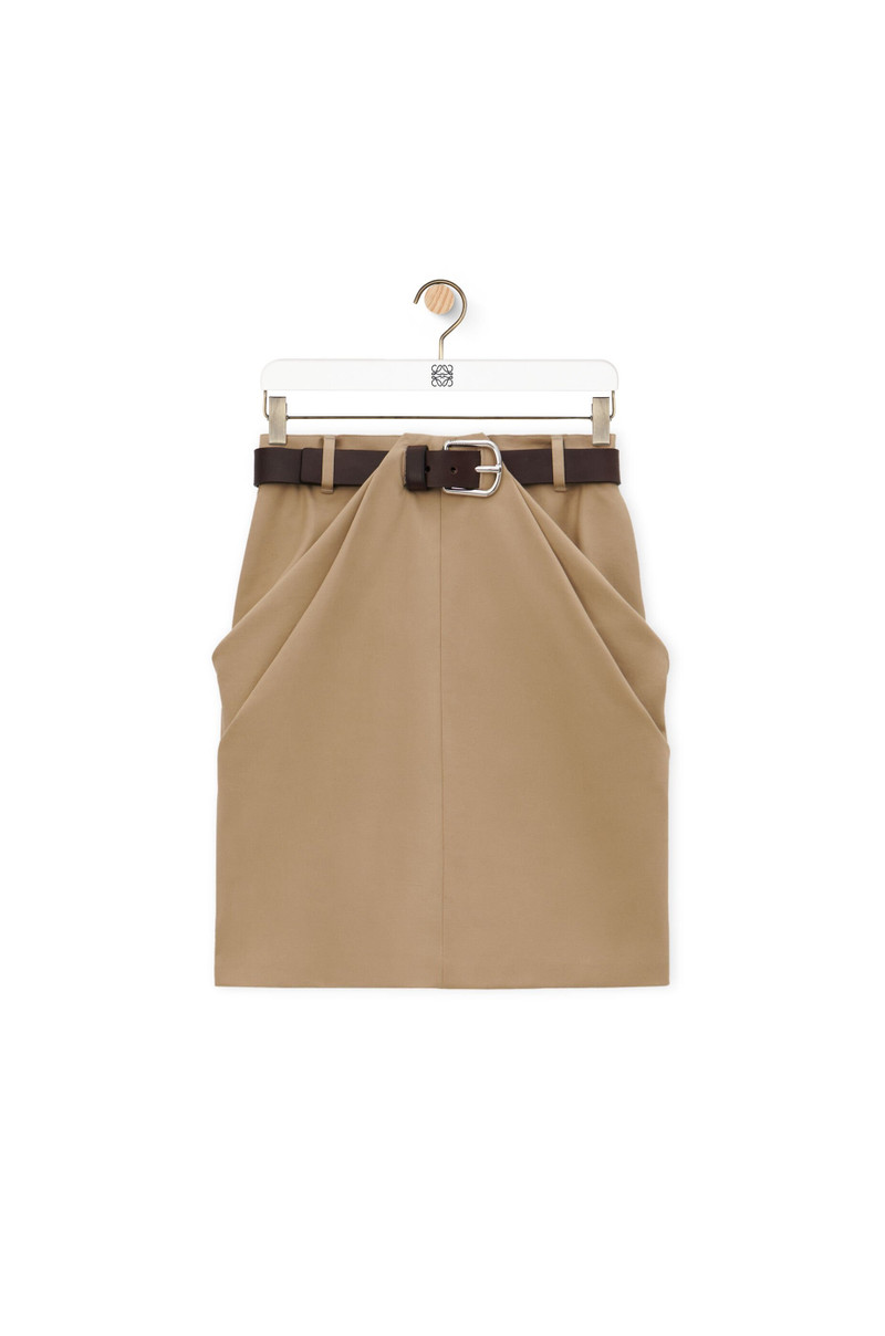 Draped skirt in cotton - 1
