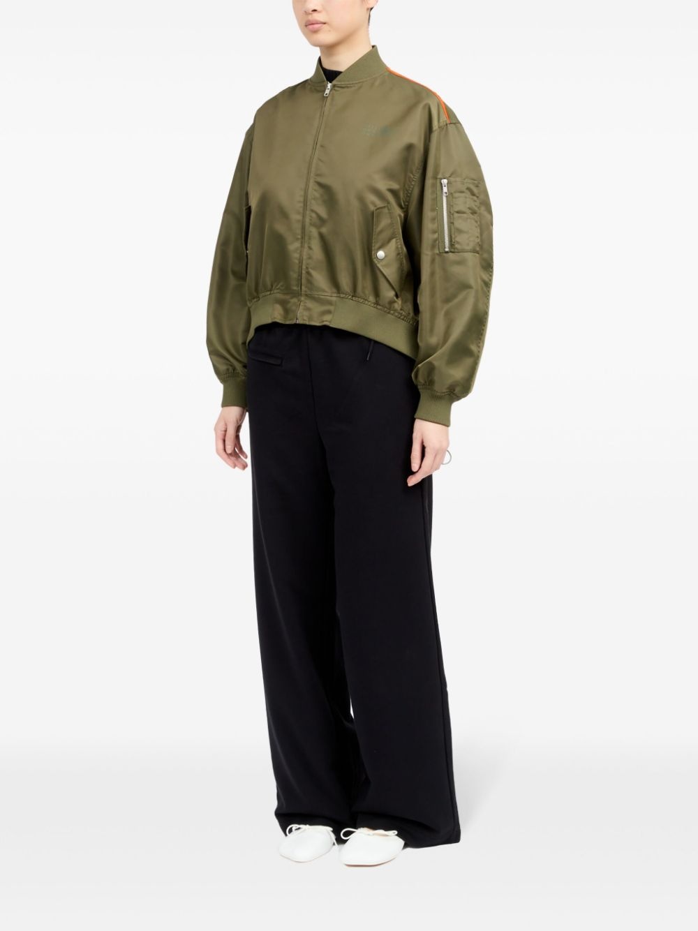 logo-print zip-up jacket - 6