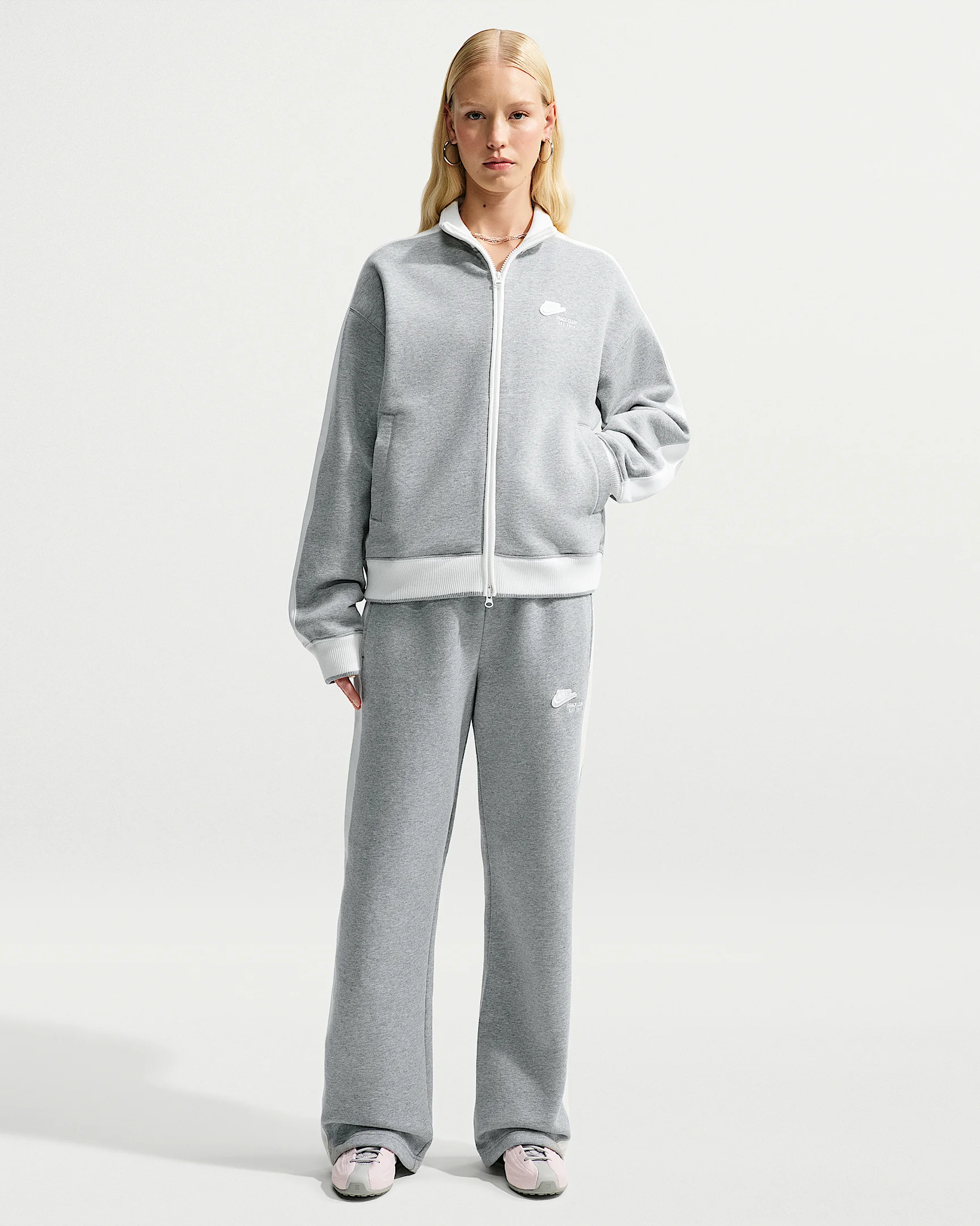 Nike Studio Fleece Medium Weight "Nike Run Club" Women's Mid-Rise Track Pants - 1