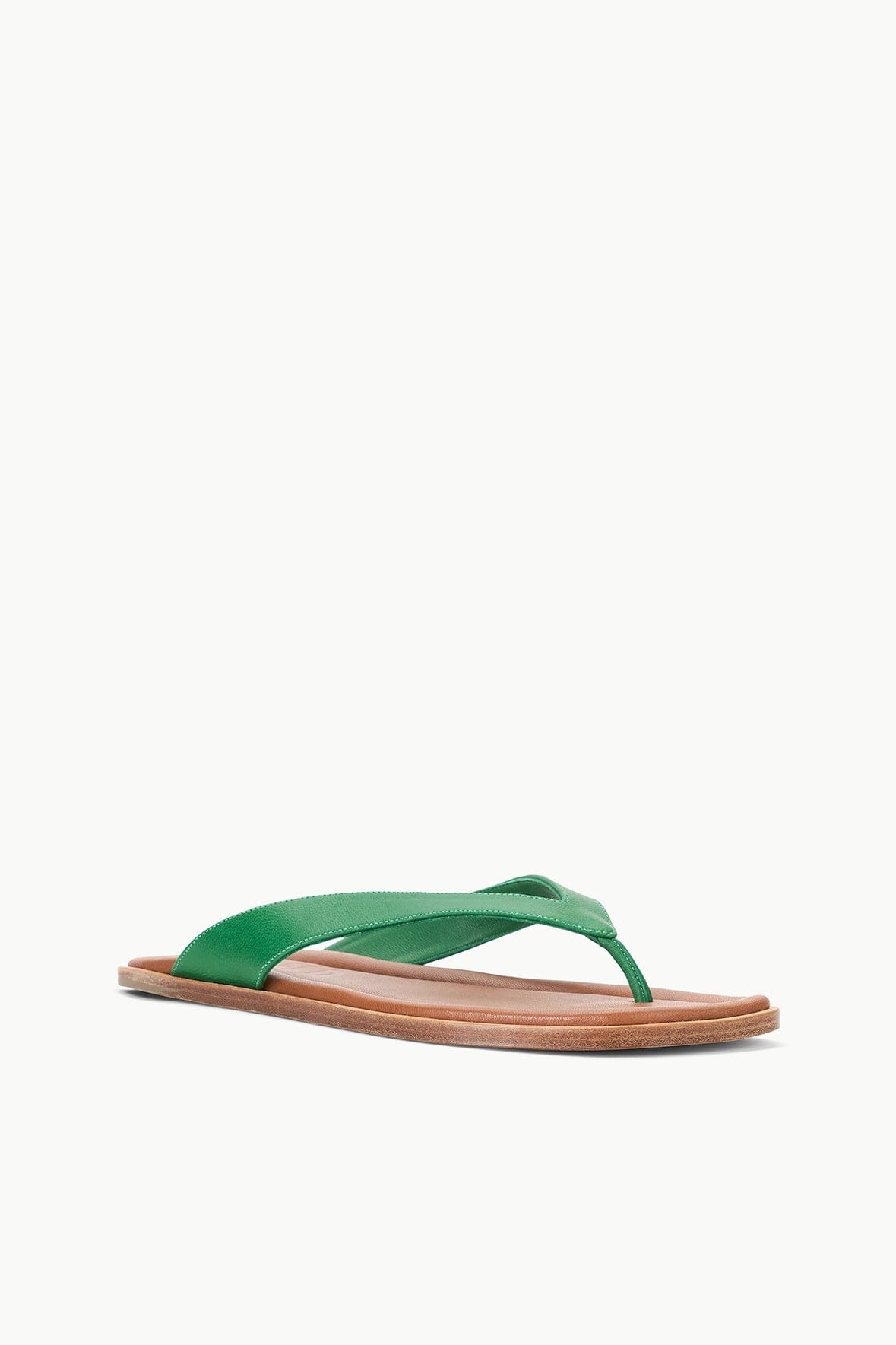 STAUD DANTE THONG SLIDE VERT TAN - 5