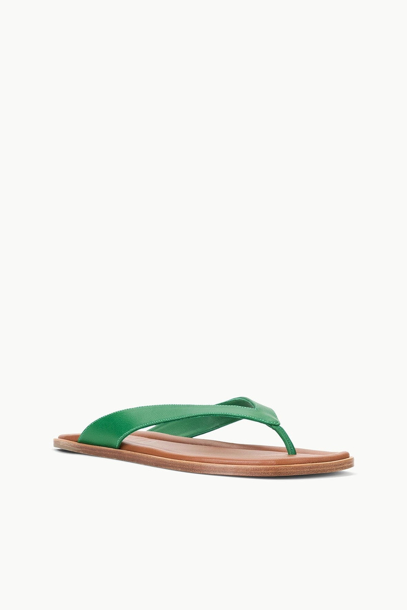 STAUD DANTE THONG SLIDE VERT TAN 5