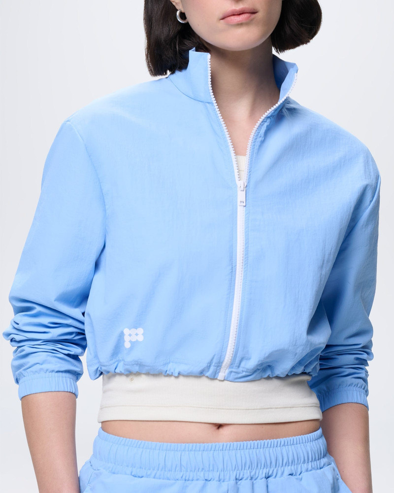 Womens Recycled Nylon Zip Up Jacket - Dewdrop Blue 4