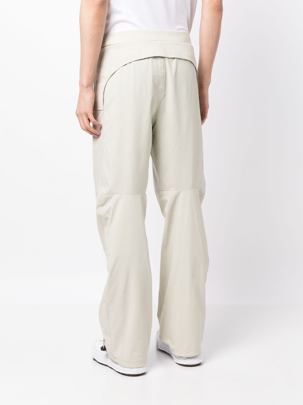 logo-embroidered straight-leg trousers - 4