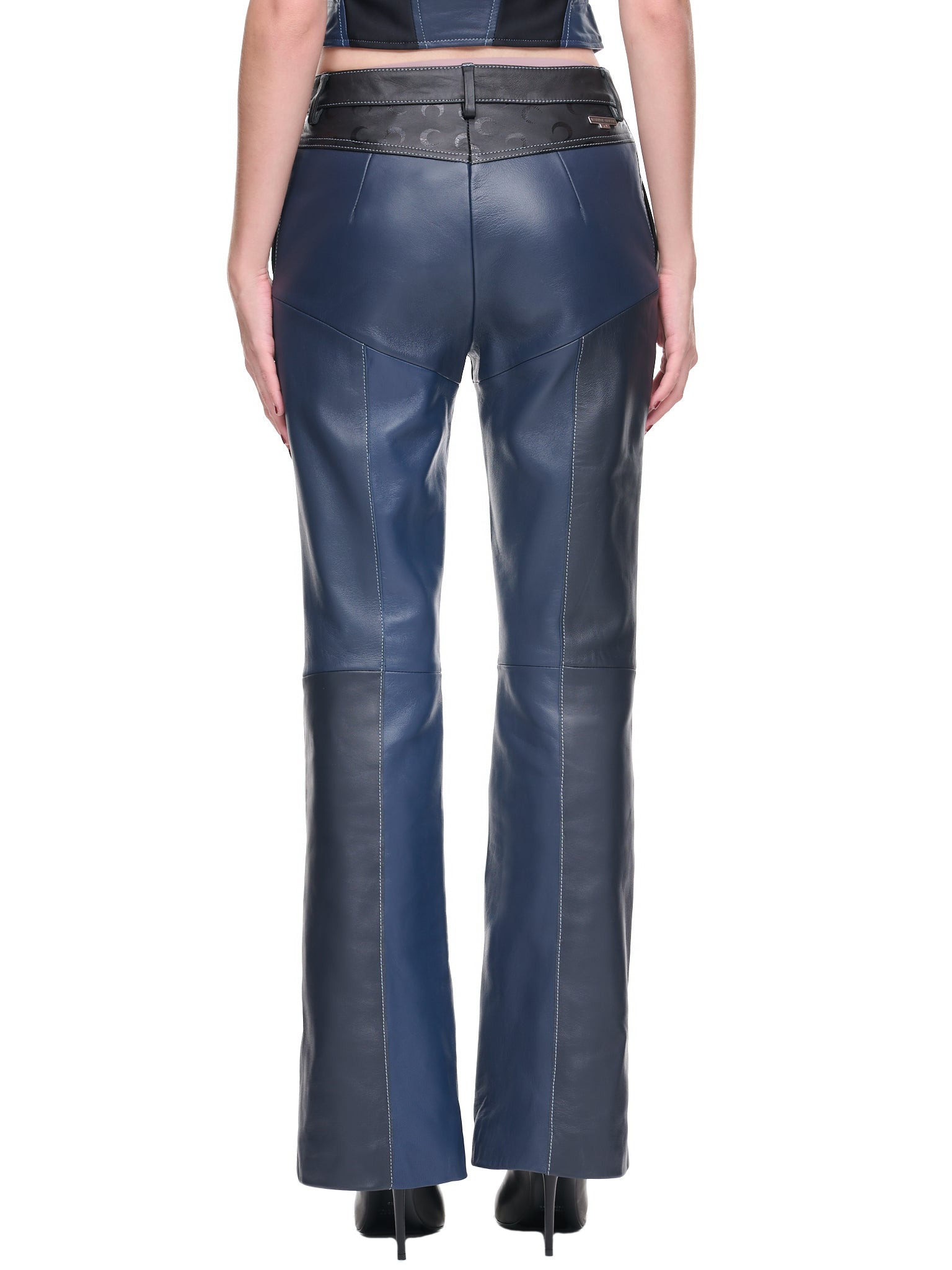 Blue Leather Trousers - 3