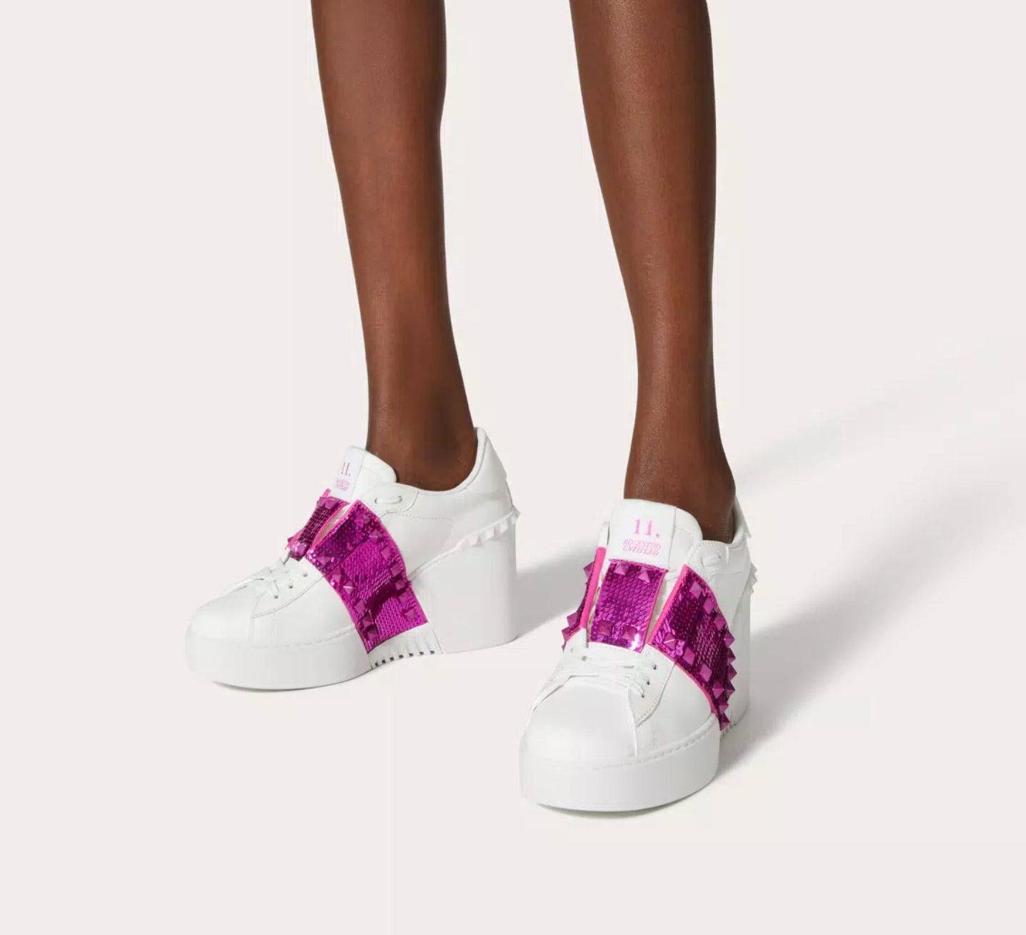 Valentino Open Disco wedge Sneakers - 4