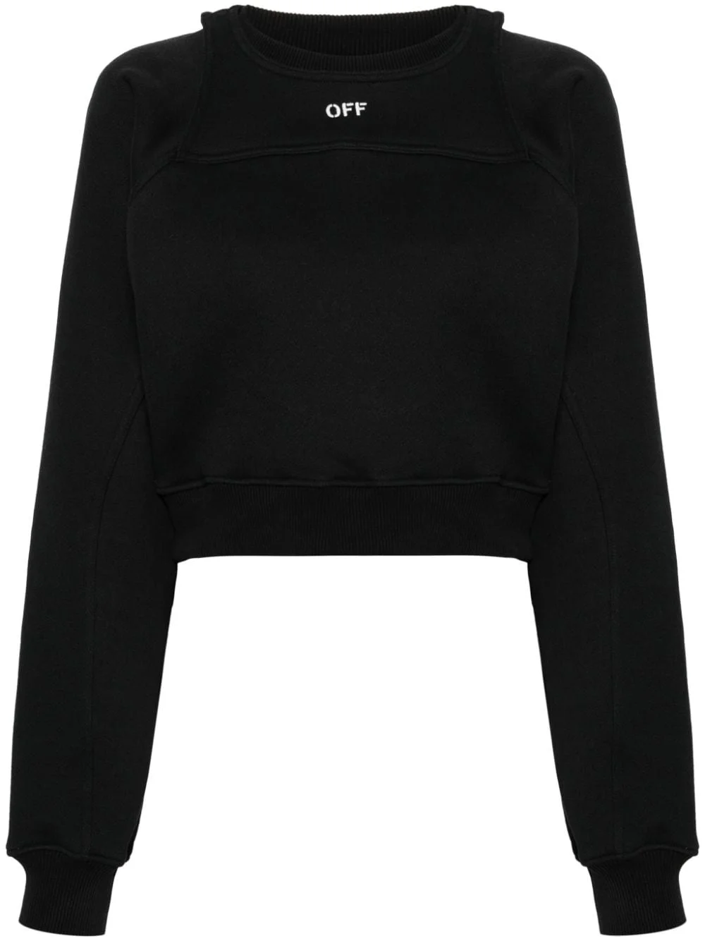 cropped layered sweatshirt - 1