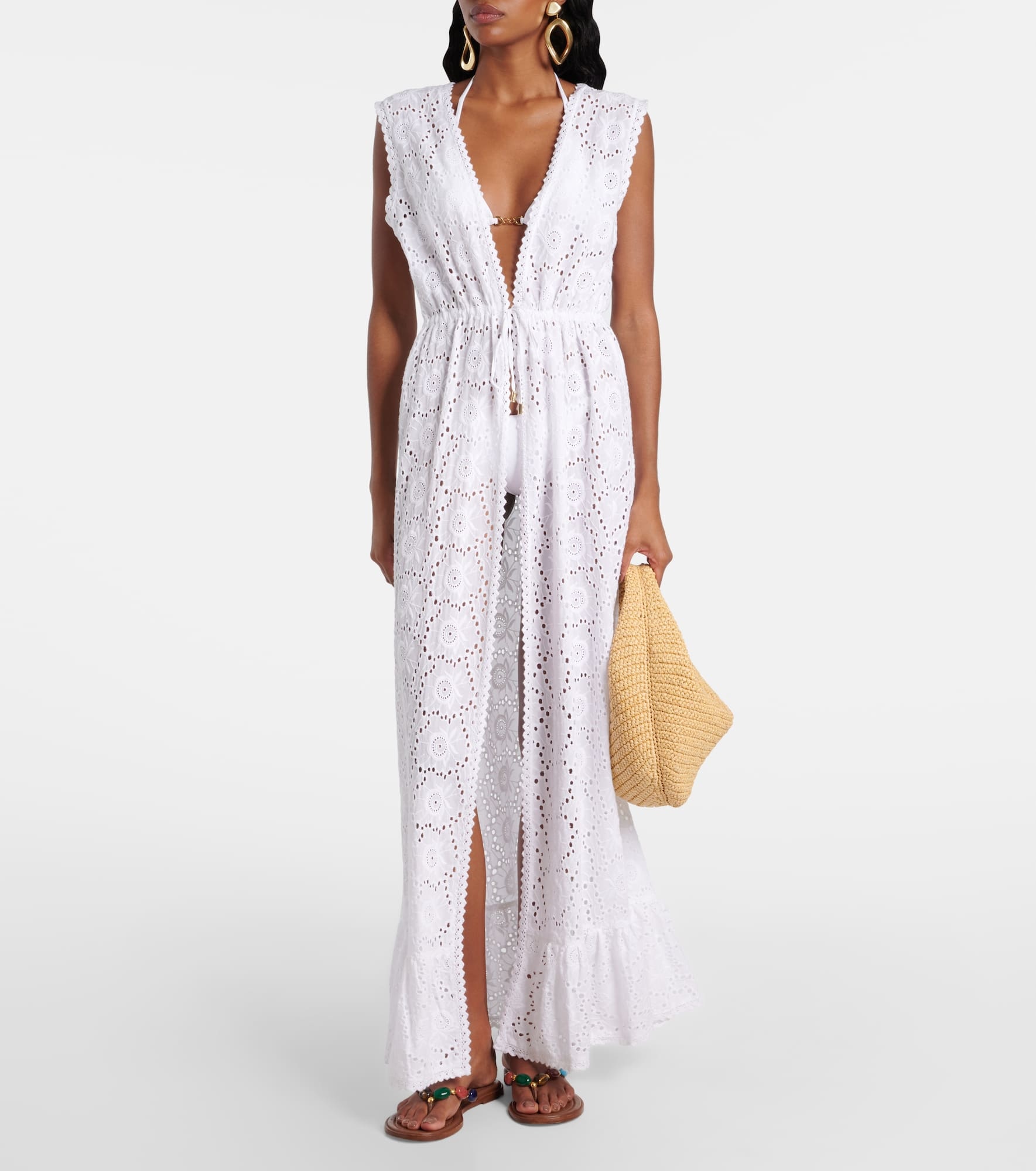 Tessa embroidered floral beach dress - 2