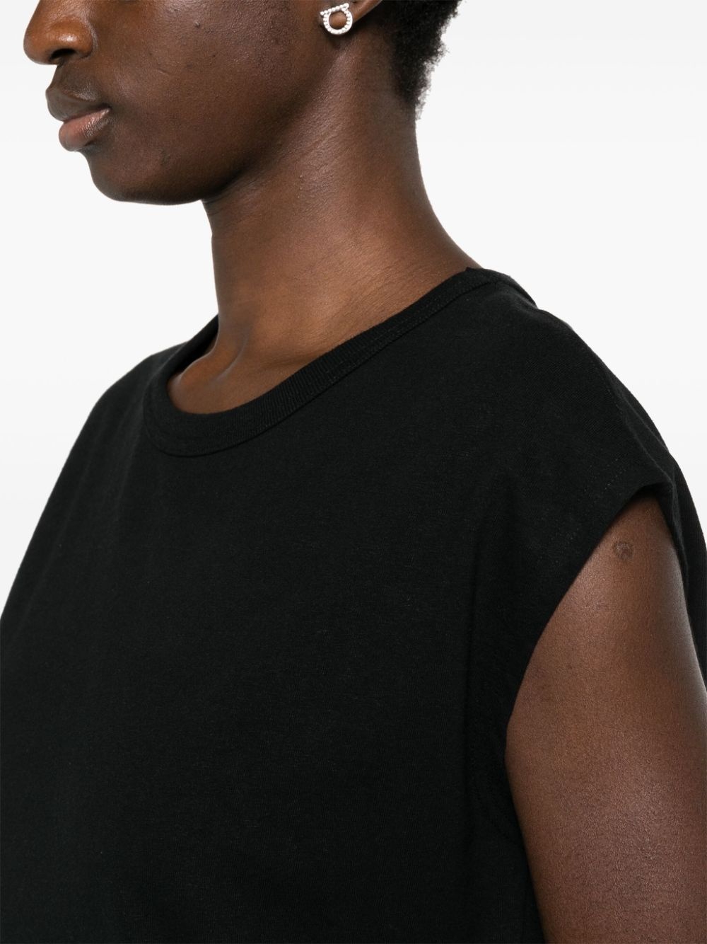 sleeveless jersey T-shirt - 5