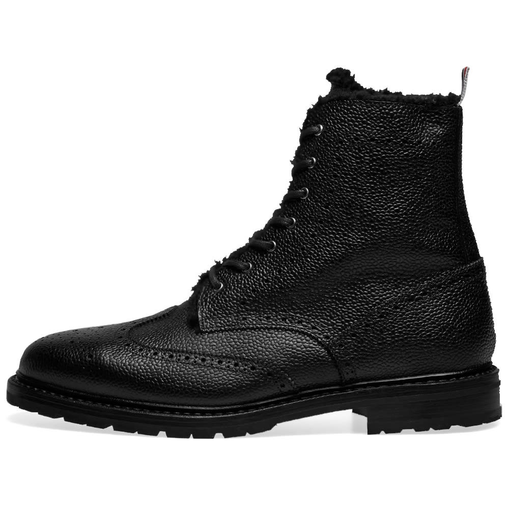 Thom Browne Shearling Lined Classic Wingtip Boot - 2