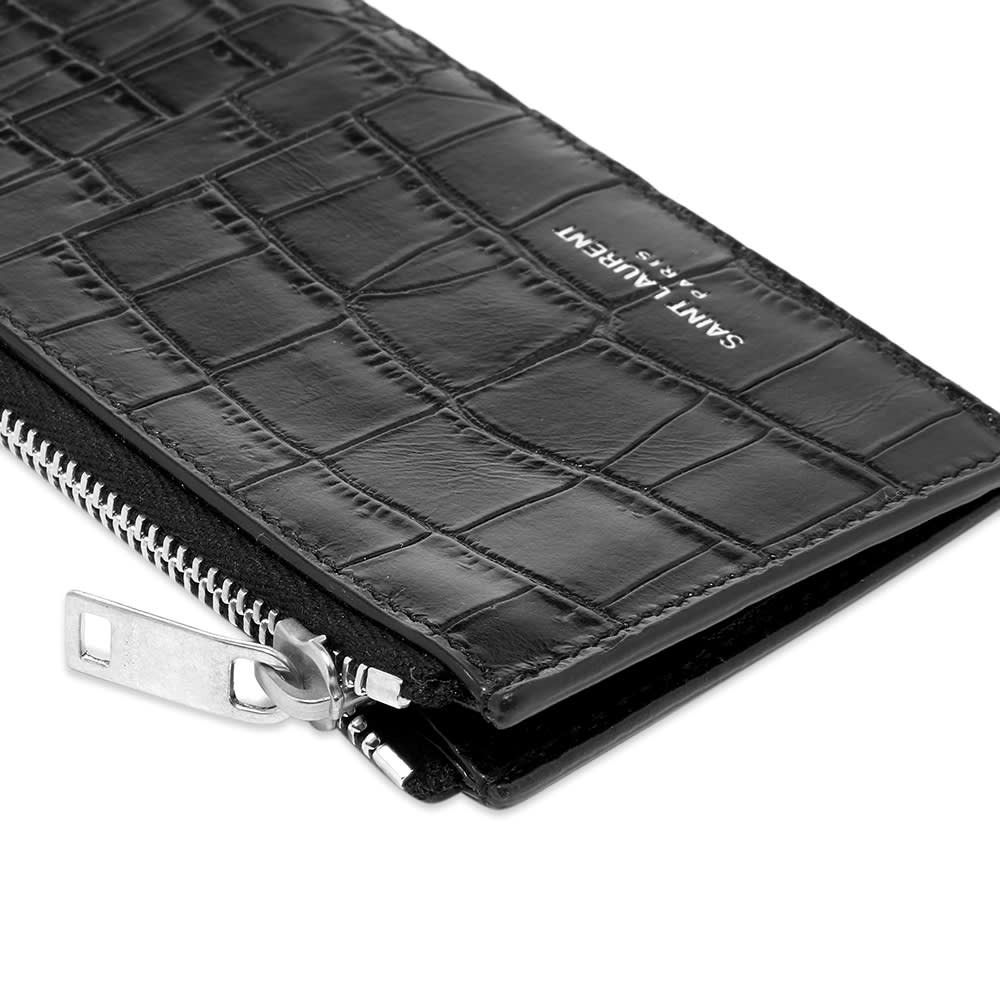 Saint Laurent Croc Zip Card Case - 4