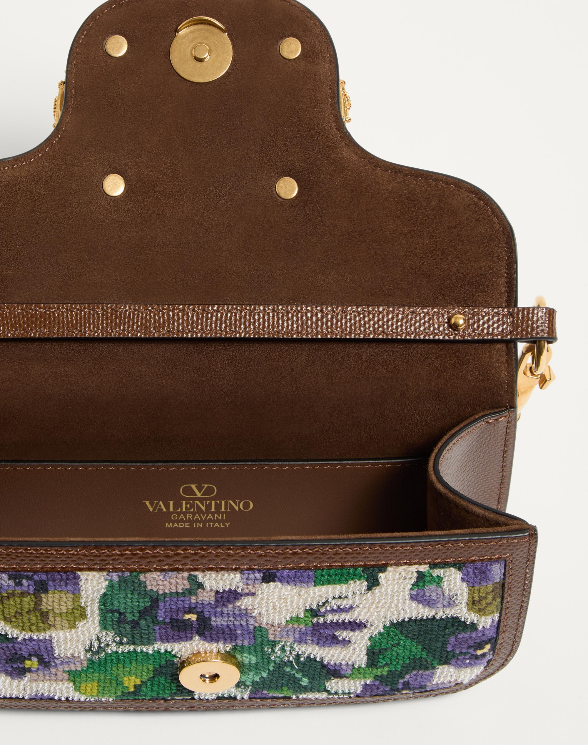 VALENTINO GARAVANI LOCÒ SMALL SHOULDER BAG EMBROIDERED WITH JEWEL LOGO - 5