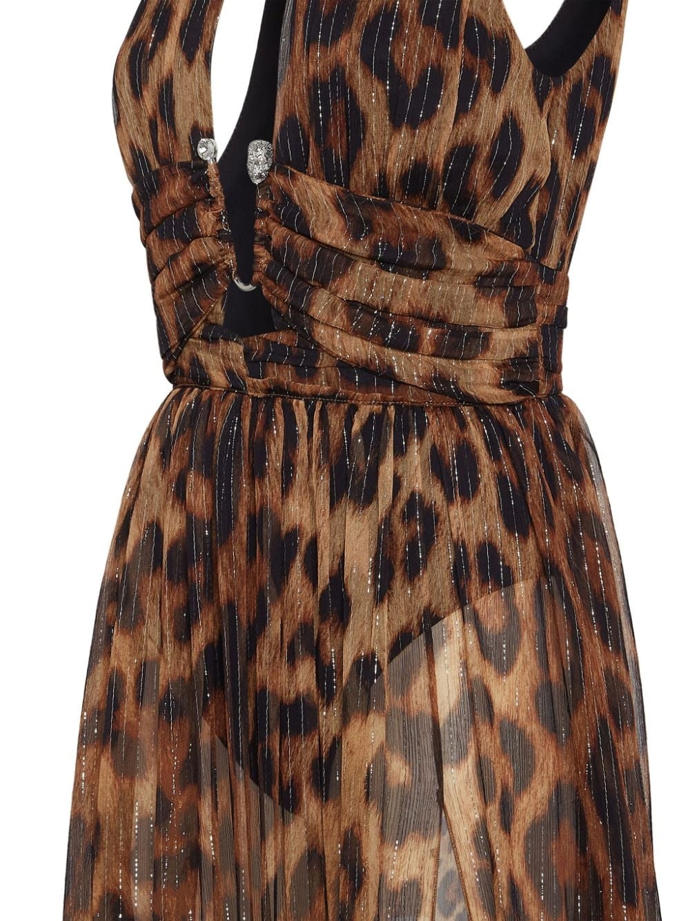 leopard-print long dress - 2