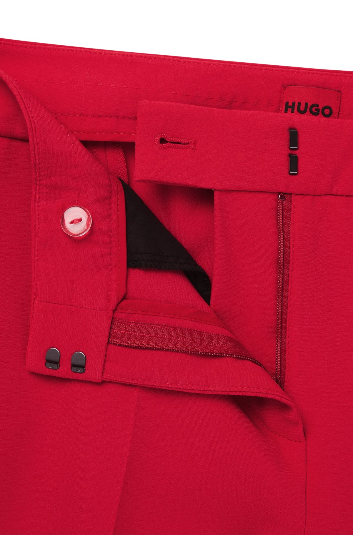SLIM-FIT TROUSERS IN STRETCH FABRIC WITH LOGO RIVET - 6
