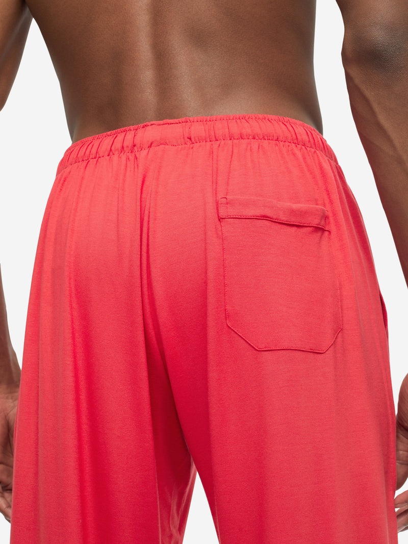 Men's Lounge Trousers Basel Micro Modal Stretch Soft Cedar Red