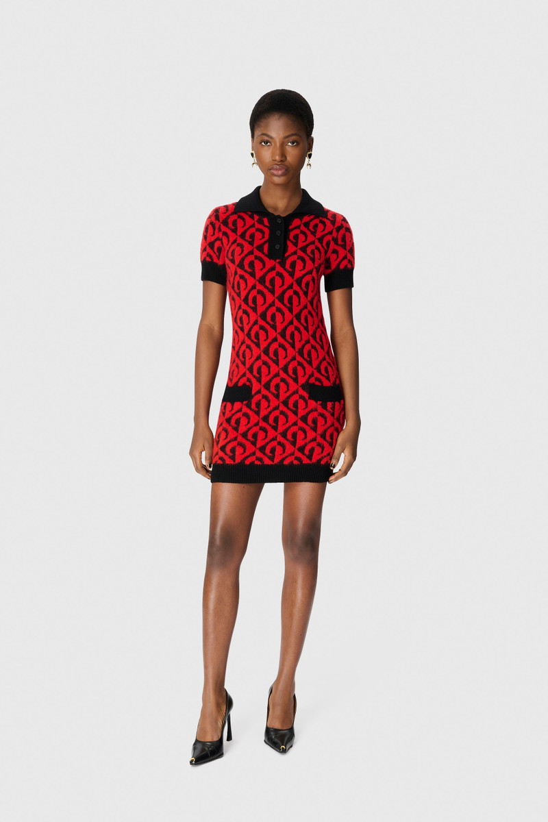 Marine Serre Moon Lozenge Knit SS Mini Polo DreSS outlook