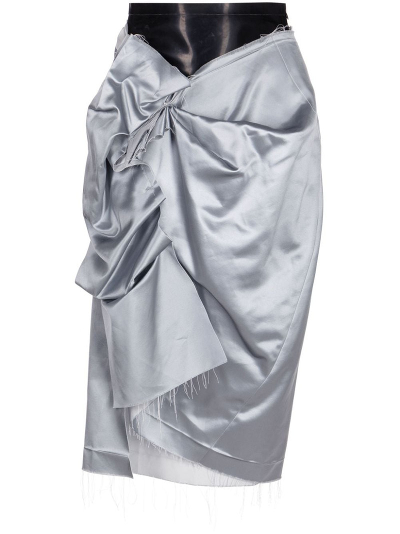 deconstructed satin pencil skirt 1
