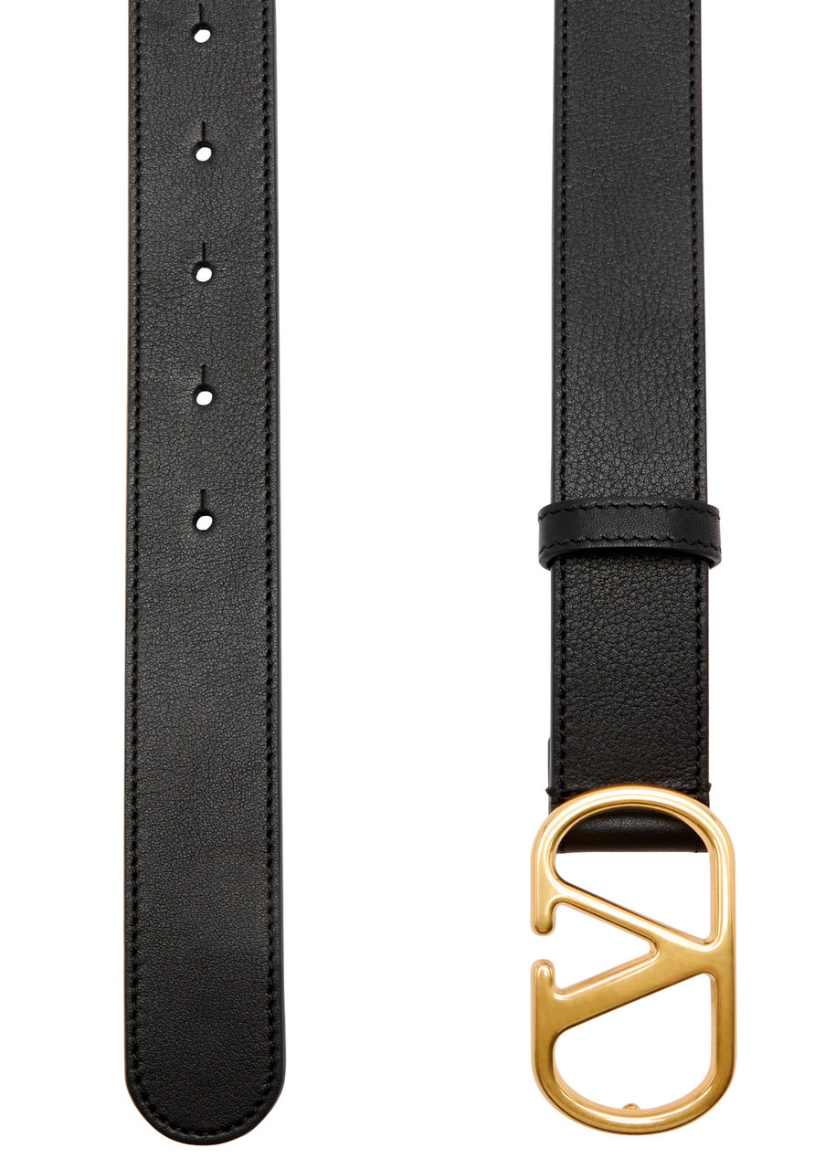Valentino Garavani V-logo Leather Belt - 3