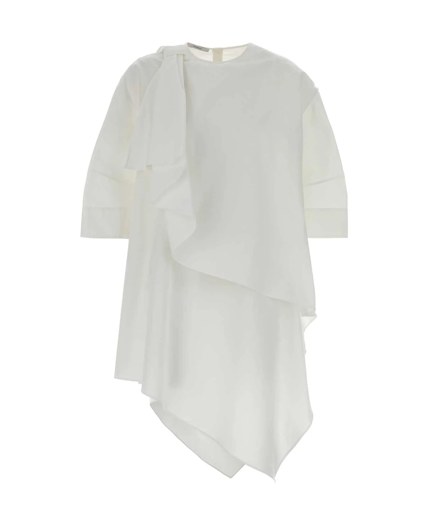 White Poplin Mini Dress - 1