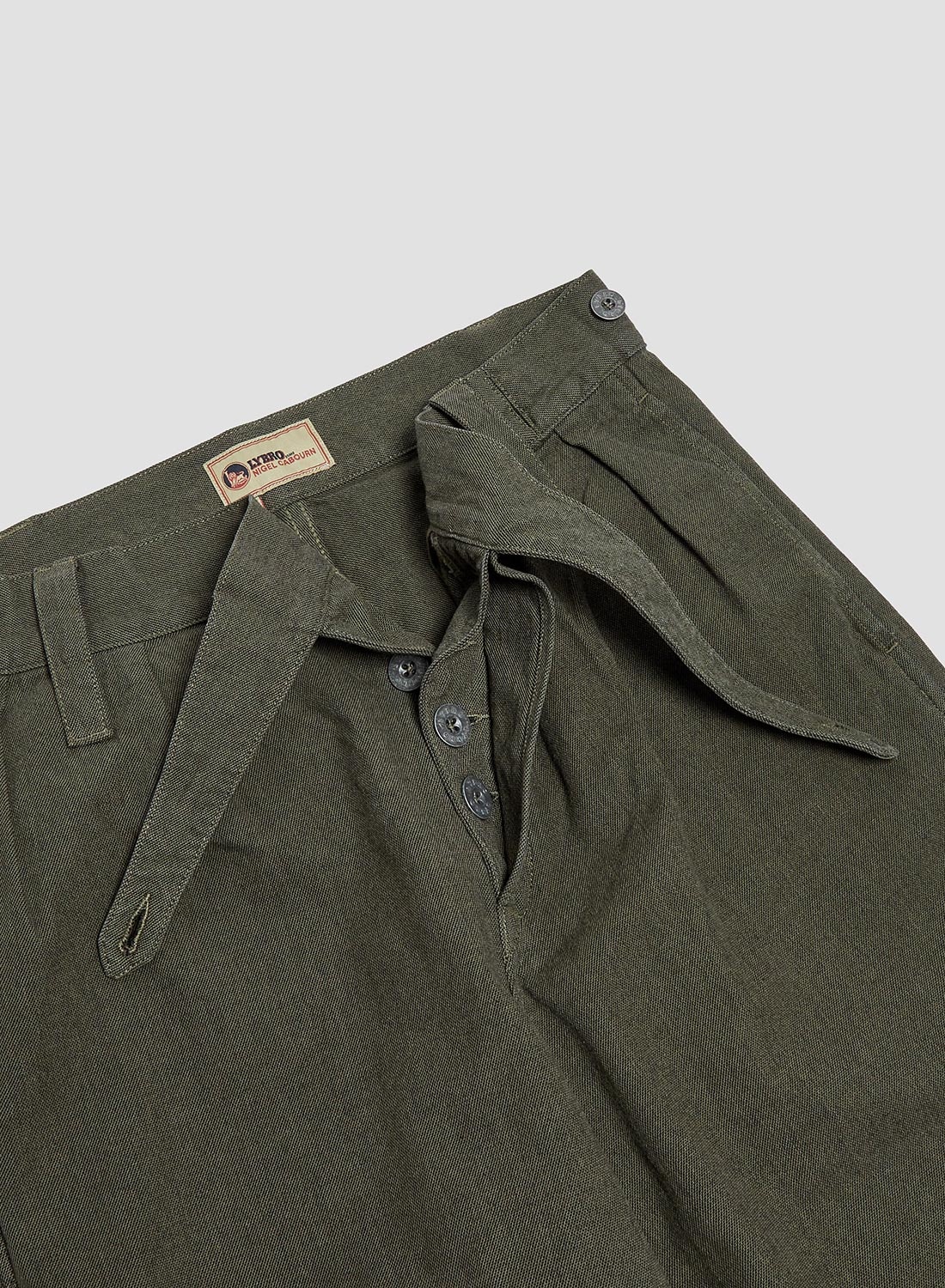 Navvie Pant Cotton Broken Twill in Army - 4