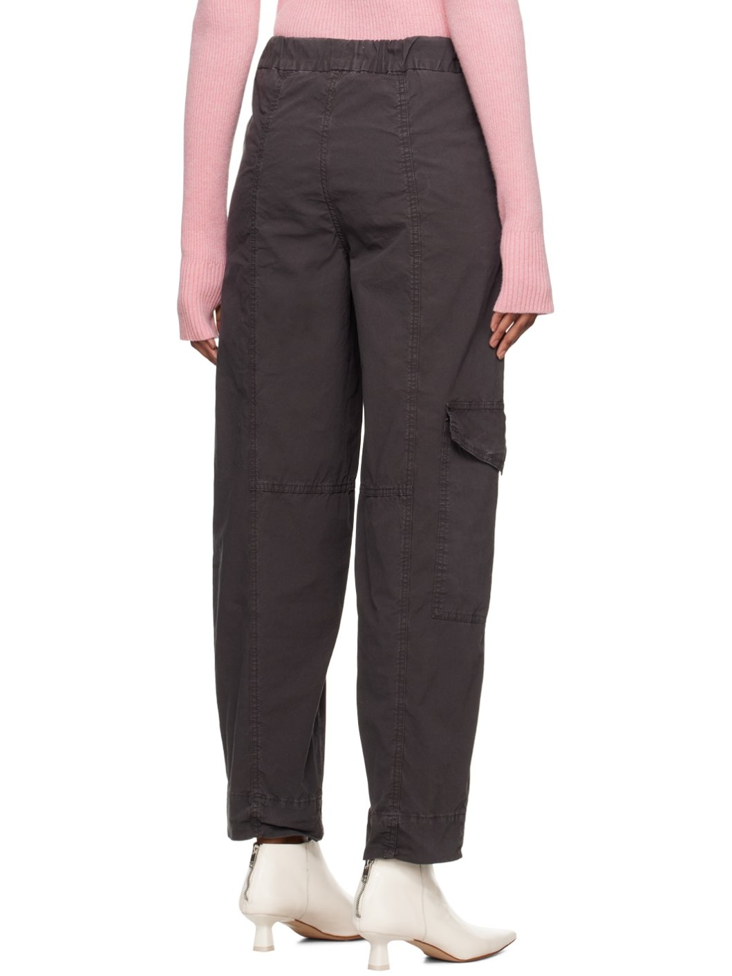 Gray Curve Trousers - 3