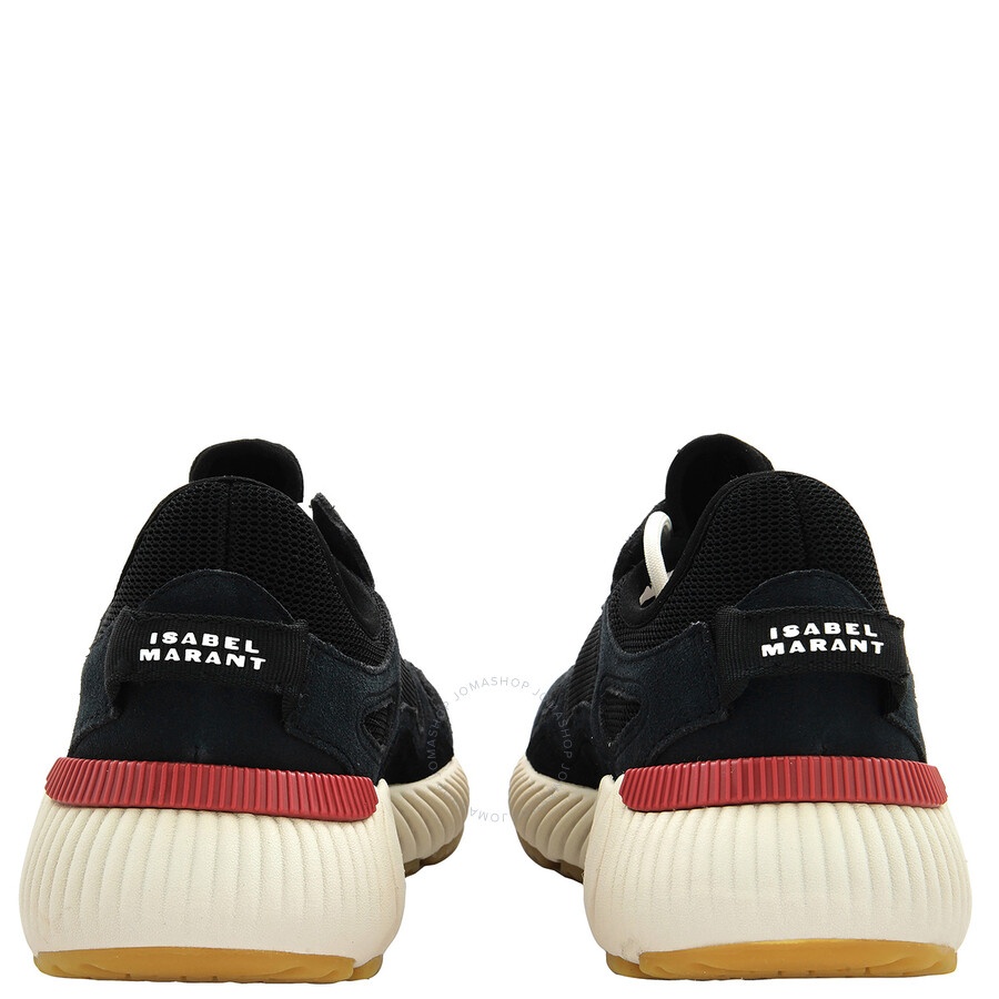 Isabel Marant Ladies Black / White Ewie Sporty Leather Sneakers - 3