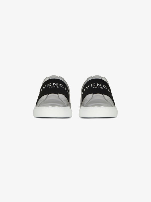 SNEAKERS IN LEATHER WITH MIRROR EFFECT WEBBING - 2
