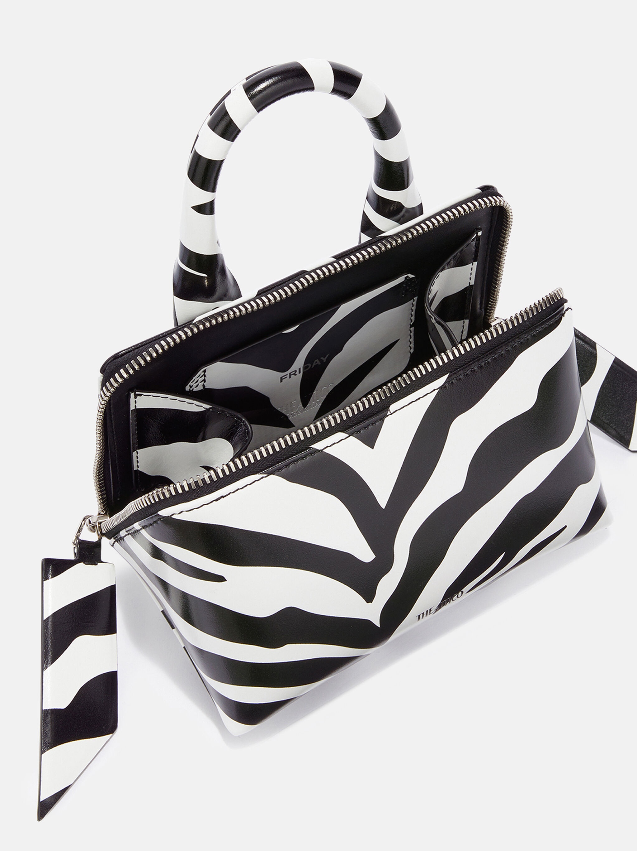 ''FRIDAY'' WHITE AND BLACK MINI BAG - 4