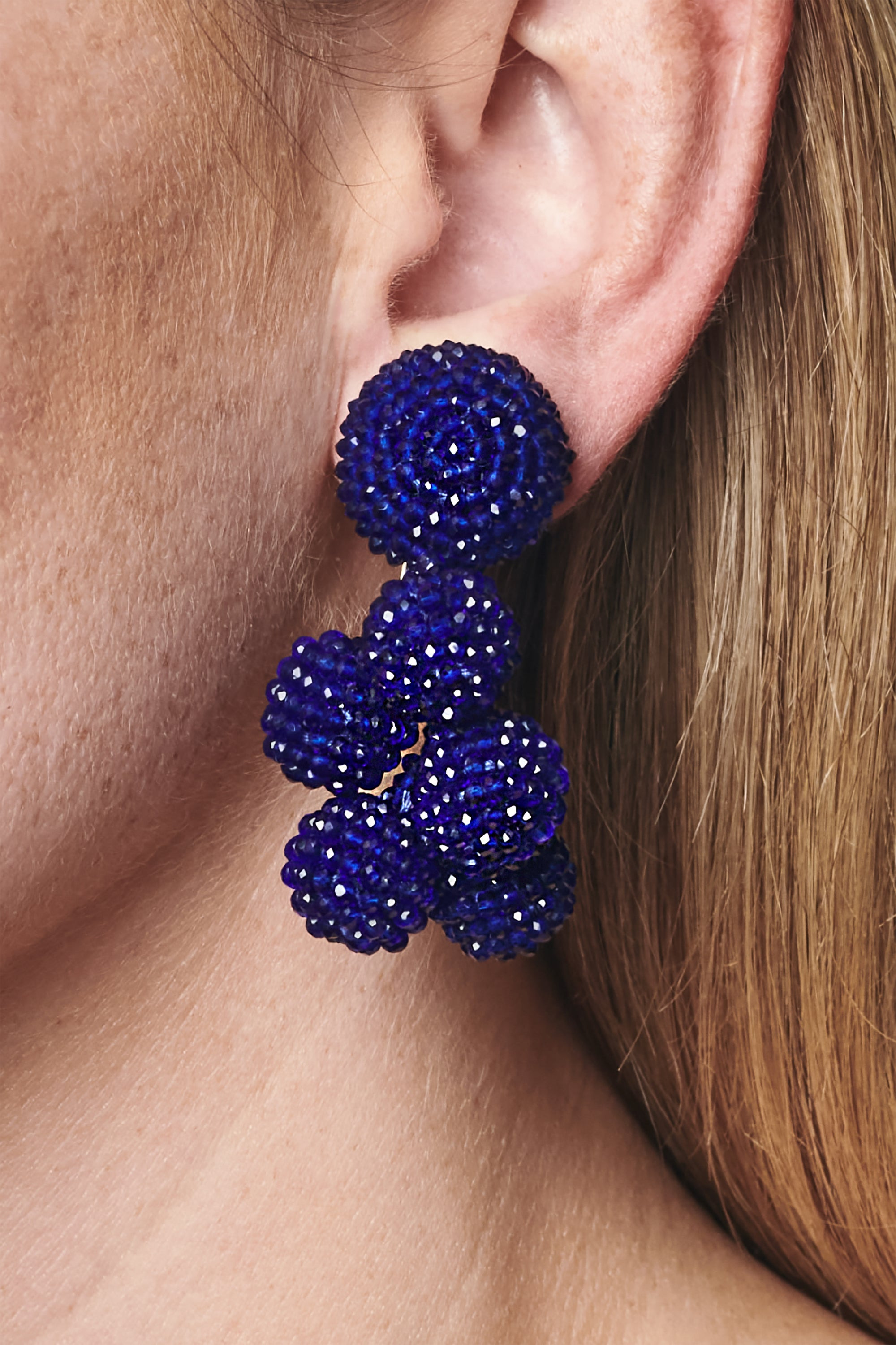 MINI COCONUTS EARRINGS - COBALT - 2