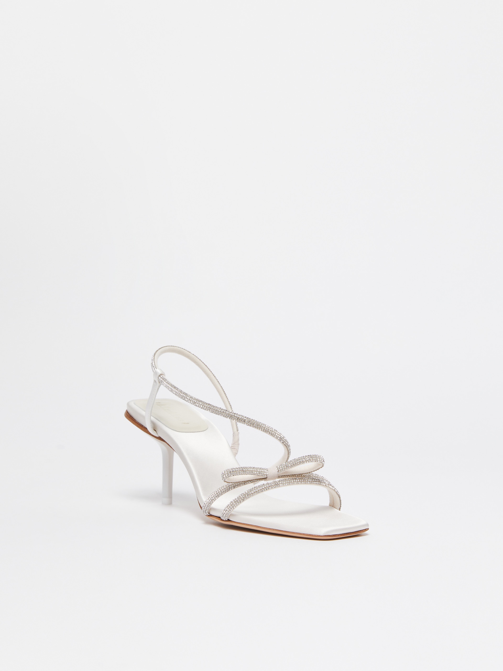 CRYSTALSANDAL Bow-adorned satin sandals - 2