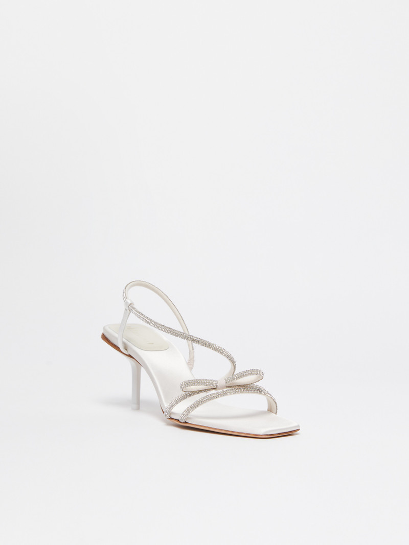 Max Mara CRYSTALSANDAL Bow-adorned satin sandals outlook