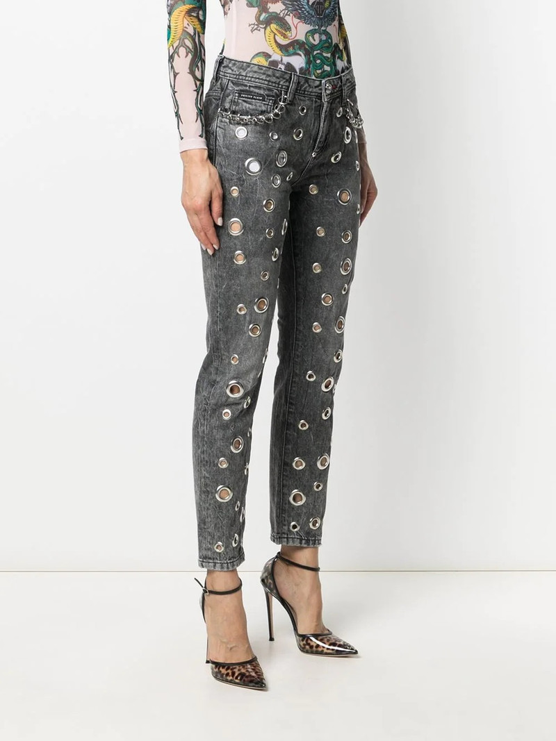 ring-detail boyfriend jeans 3