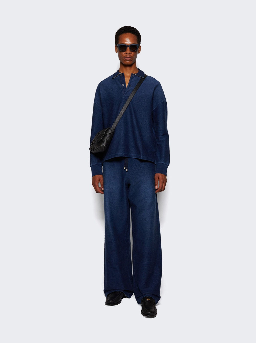 Polo Sweatshirt Indigo Blue - 5