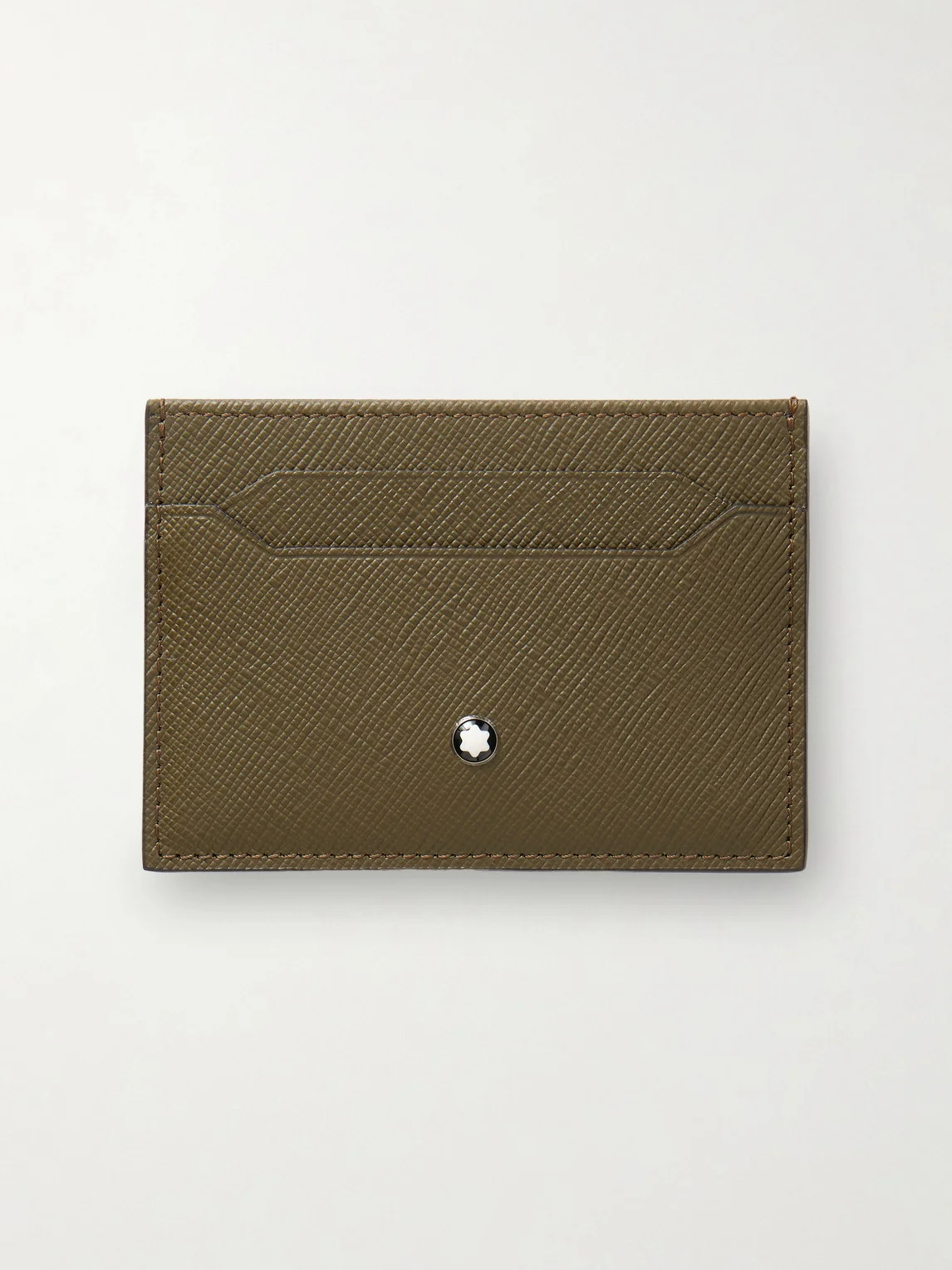 Sartorial Cross-Grain Leather Cardholder - 1