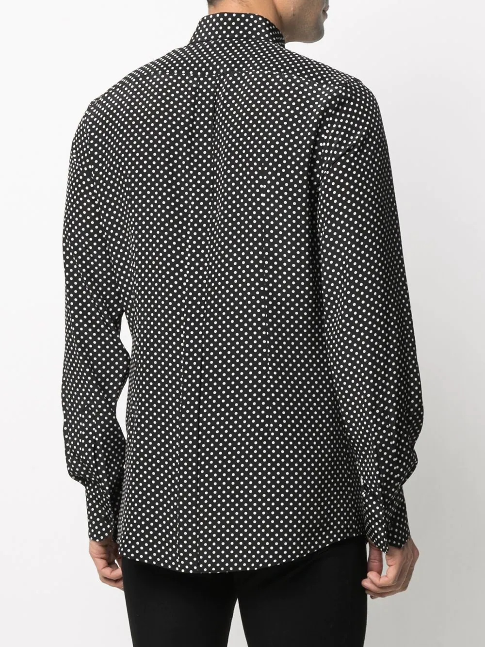 polka-dot silk shirt - 4