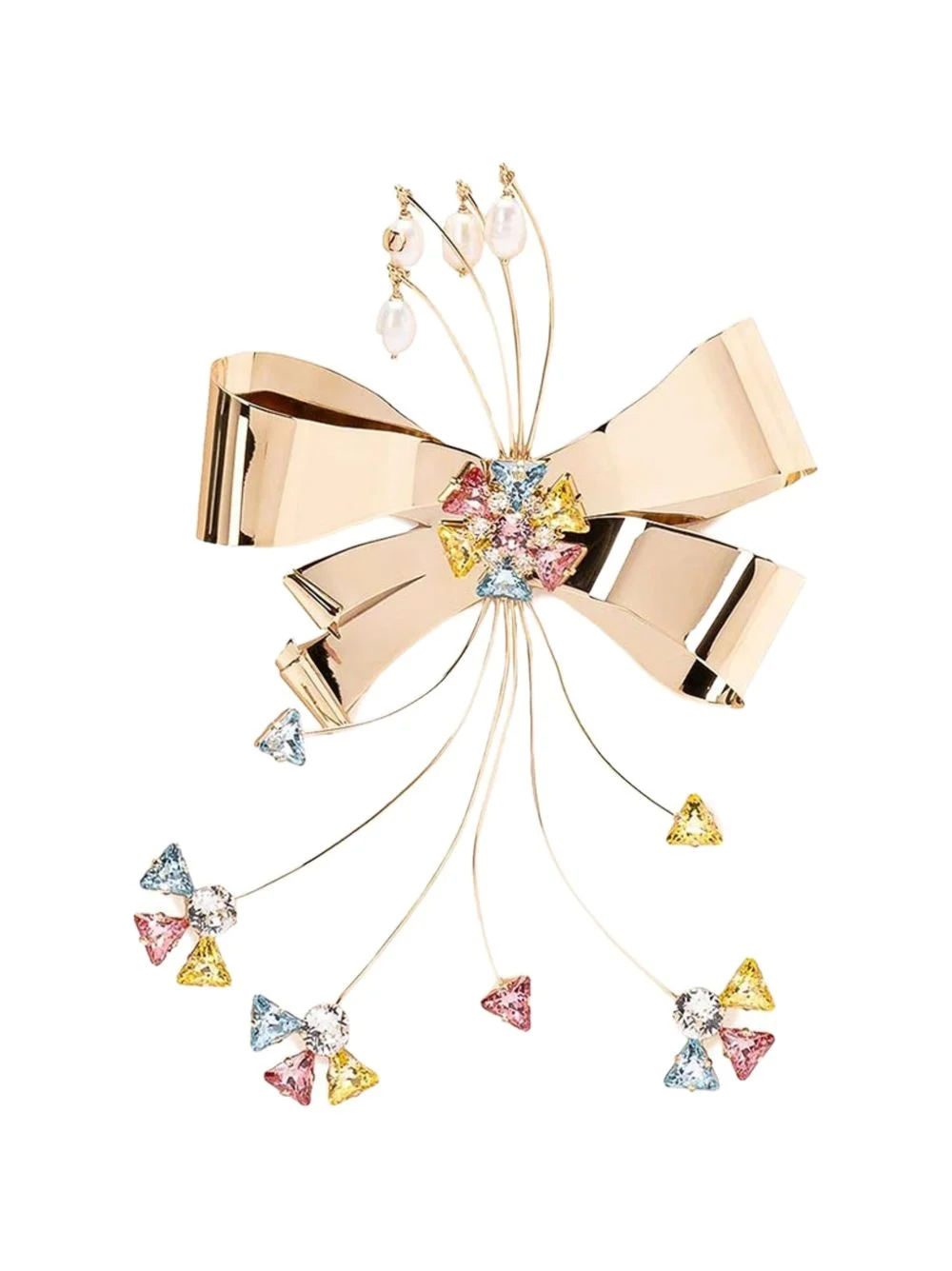 Papier floral brooch - 1