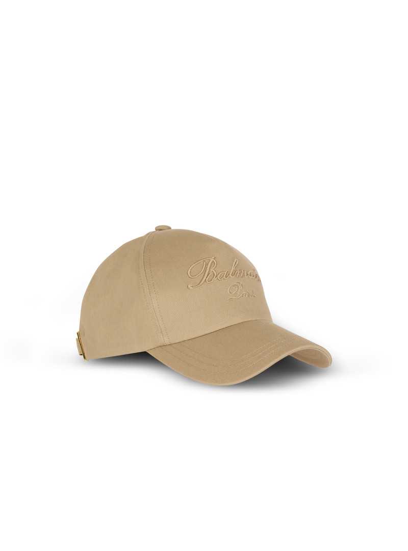 Cotton cap with Balmain Signature embroidery 3